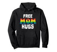 Gratis Mamá Abrazos Rainbow LGBT Gay Orgulloso Aliado Feliz Mes del Orgullo Sudadera con Capucha