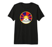 Gratis Tibet Bandera Tibetana Emblema Roundel Restaurar Dalai Lama Camiseta Premium