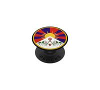 Gratis Tibet Bandera Tibetana Emblema Roundel Restaurar Dalai Lama PopSockets PopGrip Adhesivo