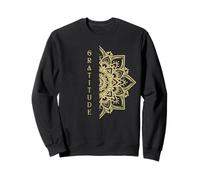 Gratitud Mandala Tipografía Zen Namaste Yoga Meditar Sudadera