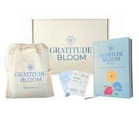 GRATITUDE BLOOM Diario de gratitud para mujeres + tapa dura, caja de regalo de desarrollo personal, atención plena y amor propio, comienza ahora Diario + edición de bolsa