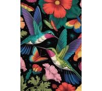 Gratitude Journal 140 Pages Botanical Hummingbird Floral Cover Mindfulness Daily Reflection Notebook