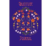 Gratitude Journal: Floral Mandala Hardcover 7 x 10 with daily prompts and floral interior pages