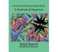 Gratitude Positivity/Joyful Words: Word Search Puzzle|8.5 by 11 inches/Large Print For Easy to Read