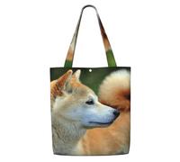 GrAtka Akita Inu Bokeh Mascotas Perros Akita Inu，Bolsas de supermercado reutilizables, bolsas de compras, bolsas de lona de gran capacidad, bolso de hombro
