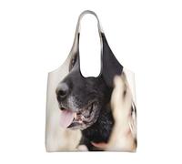 GrAtka Animal Labrador Perro,Bolsas de mano reutilizables, bolsas de supermercado, bolso de hombro de lona de gran capacidad