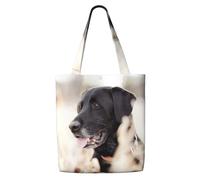 GrAtka Animal Perro Labrador，Bolsas de supermercado reutilizables, bolsas de compras, bolsas de lona de gran capacidad, bolso de hombro