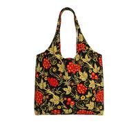 GRatka Arándano ruso tradicional,Bolsas de mano reutilizables, bolsas de supermercado, bolso de hombro de lona de gran capacidad