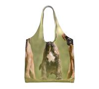 GrAtka Cachorros de perro boxer, mascotas y perros de familia,Bolsas de mano reutilizables, bolsas de supermercado, bolso de hombro de lona de gran capacidad