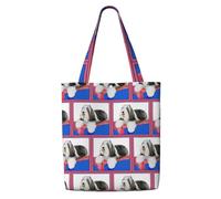 GrAtka Collie barbudo，Bolsas de supermercado reutilizables, bolsas de compras, bolsas de lona de gran capacidad, bolso de hombro