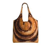 GRatka Delicioso patrón de pan de rollos de canela,Bolsas de mano reutilizables, bolsas de supermercado, bolso de hombro de lona de gran capacidad
