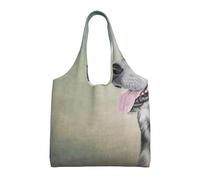 GrAtka Dibujo de retrato de perro Alaskan Malamute,Bolsas de mano reutilizables, bolsas de supermercado, bolso de hombro de lona de gran capacidad