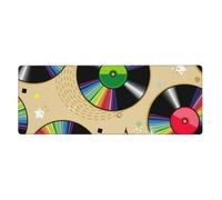 GRatka Discos de Vinilo,Alfombrilla de ratón Grande para Escritorio, Teclado de Ordenador, Base de Goma Antideslizante, 30 x 80 cm