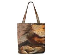 GrAtka Dragón barbudo，Bolsas de supermercado reutilizables, bolsas de compras, bolsas de lona de gran capacidad, bolso de hombro