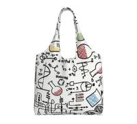 GRatka Experimentos de química Ciencia Experimentos científicos,Bolsas de mano reutilizables, bolsas de supermercado, bolso de hombro de lona de gran capacidad