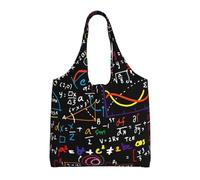 GrAtka Fórmula matemática,Bolsas de mano reutilizables, bolsas de supermercado, bolso de hombro de lona de gran capacidad