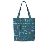 GrAtka Fórmula matemática impresa，Bolsas de supermercado reutilizables, bolsas de compras, bolsas de lona de gran capacidad, bolso de hombro