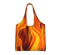 GrAtka Fuego,Bolsas de mano reutilizables, bolsas de supermercado, bolso de hombro de lona de gran capacidad