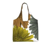 GrAtka Gerberas y margaritas florales con colores modernos de otoño,Bolsas de mano reutilizables, bolsas de supermercado, bolso de hombro de lona de gran capacidad