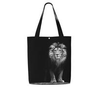 GrAtka Hermosa impresión de león，Bolsas de supermercado reutilizables, bolsas de compras, bolsas de lona de gran capacidad, bolso de hombro