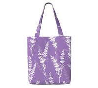 GrAtka Hermosas flores de lavanda morada，Bolsas de supermercado reutilizables, bolsas de compras, bolsas de lona de gran capacidad, bolso de hombro