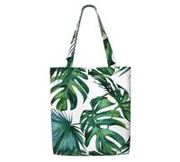 GrAtka Hojas de palmera tropical，Bolsas de supermercado reutilizables, bolsas de compras, bolsas de lona de gran capacidad, bolso de hombro