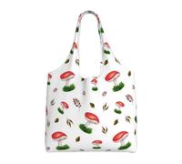 GRatka Hongos rojos de otoño,Bolsas de mano reutilizables, bolsas de supermercado, bolso de hombro de lona de gran capacidad