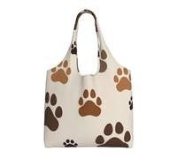 GRatka Huella de pata de perro,Bolsas de mano reutilizables, bolsas de supermercado, bolso de hombro de lona de gran capacidad