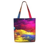 GrAtka Impresión de arte de acuarela Hermosa tinta，Bolsas de supermercado reutilizables, bolsas de compras, bolsas de lona de gran capacidad, bolso de hombro
