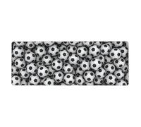 GRatka Impresión de Pila de balones de fútbol,Alfombrilla de ratón Grande para Escritorio, Teclado de Ordenador, Base de Goma Antideslizante, 30 x 80 cm