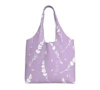 GrAtka Lavanda morada,Bolsas de mano reutilizables, bolsas de supermercado, bolso de hombro de lona de gran capacidad