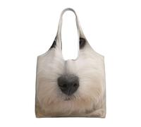 GrAtka Lindo cachorro westie,Bolsas de mano reutilizables, bolsas de supermercado, bolso de hombro de lona de gran capacidad