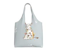 GrAtka Lindo Corgi,Bolsas de mano reutilizables, bolsas de supermercado, bolso de hombro de lona de gran capacidad