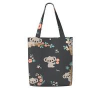 GrAtka Lindo koala en 3D，Bolsas de supermercado reutilizables, bolsas de compras, bolsas de lona de gran capacidad, bolso de hombro