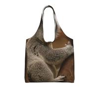 GrAtka Lindo koala en el árbol,Bolsas de mano reutilizables, bolsas de supermercado, bolso de hombro de lona de gran capacidad