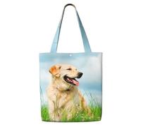 GrAtka Lindo perro labrador impreso，Bolsas de supermercado reutilizables, bolsas de compras, bolsas de lona de gran capacidad, bolso de hombro