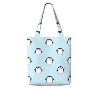 GrAtka Lindo pingüino y nieve impreso，Bolsas de supermercado reutilizables, bolsas de compras, bolsas de lona de gran capacidad, bolso de hombro