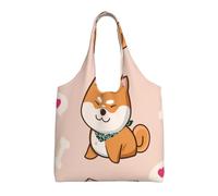 GrAtka Lindo Shiba Inu Kawaii,Bolsas de mano reutilizables, bolsas de supermercado, bolso de hombro de lona de gran capacidad