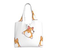 GrAtka Lindo trasero de Corgi,Bolsas de mano reutilizables, bolsas de supermercado, bolso de hombro de lona de gran capacidad