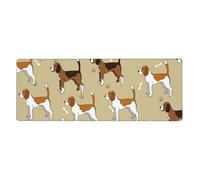 GRatka Lindo y astuto Beagle de Dibujos Animados,Alfombrilla de ratón Grande para Escritorio, Teclado de Ordenador, Base de Goma Antideslizante, 30 x 80 cm