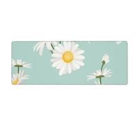 GRatka Margarita exuberante Flor Floral,Alfombrilla de ratón Grande para Escritorio, Teclado de Ordenador, Base de Goma Antideslizante, 30 x 80 cm