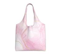 GRatka Mármol rosa pastel Rpse,Bolsas de mano reutilizables, bolsas de supermercado, bolso de hombro de lona de gran capacidad