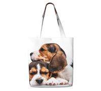 GrAtka Mascotas lindas Cachorros Beagle Perros，Bolsas de supermercado reutilizables, bolsas de compras, bolsas de lona de gran capacidad, bolso de hombro