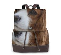 GRatka Mochila de cuero para mujer, mochila de día para mujer, mochila escolar de moda, bolsos de viaje, Lindo Cavalier King Charles Spaniel