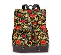 GRatka Mochila de cuero para mujer, mochila de día para mujer, mochila escolar de moda, bolsos de viaje, Arándano ruso tradicional