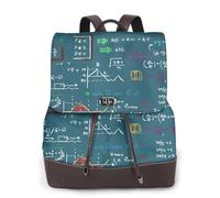 GRatka Mochila de cuero para mujer, mochila de día para mujer, mochila escolar de moda, bolsos de viaje, Fórmula matemática impresa