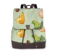 GRatka Mochila de cuero para mujer, mochila de día para mujer, mochila escolar de moda, bolsos de viaje, Doodle Brócoli Queso Aguacate