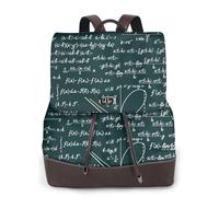 GRatka Mochila de cuero para mujer, mochila de día para mujer, mochila escolar de moda, bolsos de viaje, Patrón de fórmulas matemáticas manuscritas