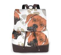 GRatka Mochila de cuero para mujer, mochila de día para mujer, mochila escolar de moda, bolsos de viaje, Ridgeback de Rodesia con amor