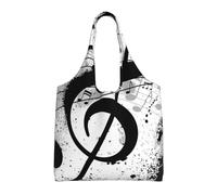 GRatka Nota musical,Bolsas de mano reutilizables, bolsas de supermercado, bolso de hombro de lona de gran capacidad